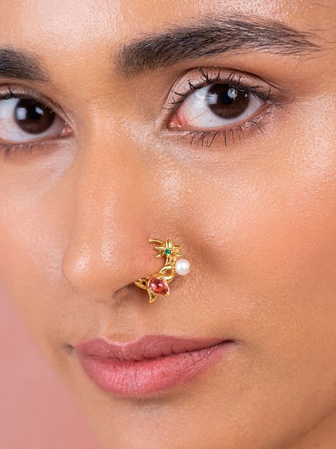 Top 50+ Best Beautiful Indian Designer Nose Rings Designs | Welcomenri