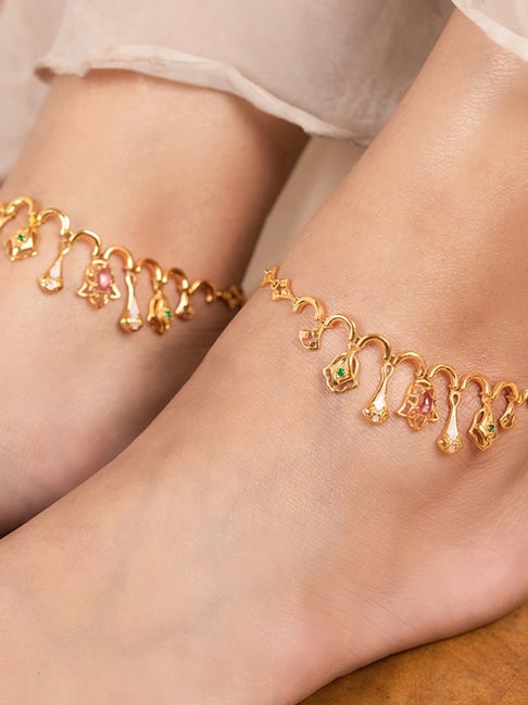 Gold anklets shop online