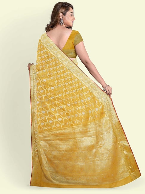 Buy Party Wear Yellow Colour Banarasi Silk Madhubani Work Festival Saree  Online In India At Discounted Prices