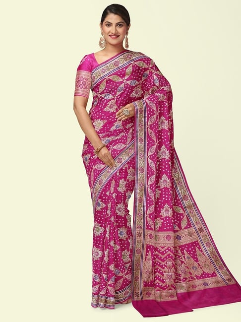 Buy Banarasi Silk Saree - Winter Sky Pink Fascinating Weaving Saree –  Empress Clothing