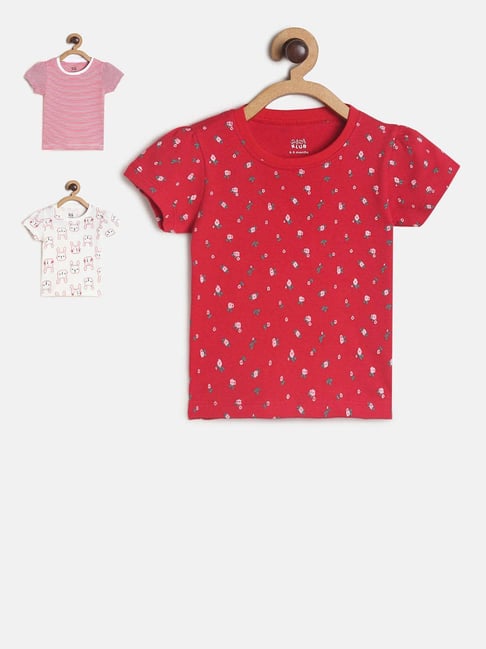 MINIKLUB Kids Multicolor Printed Top (Pack Of 3)-picture-39