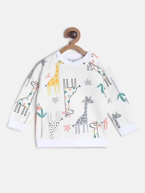 MINIKLUB Kids White Printed Full Sleeves Sweatshirt-picture-22
