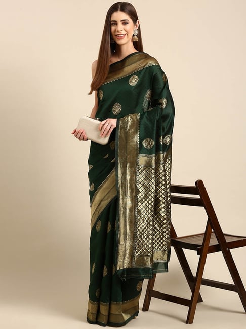 Shop Green Velvet Saree Party Wear Online at Best Price | Cbazaar