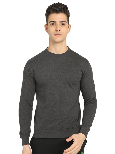 Dyca Anthra Melange Regular Fit Round Neck Sweatshirt-picture-39