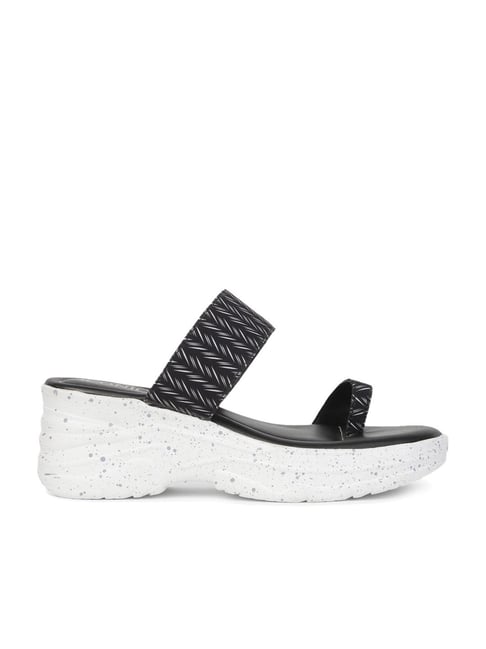 Buy Iconics Women's Black Toe Ring Wedges for Women at Best Price