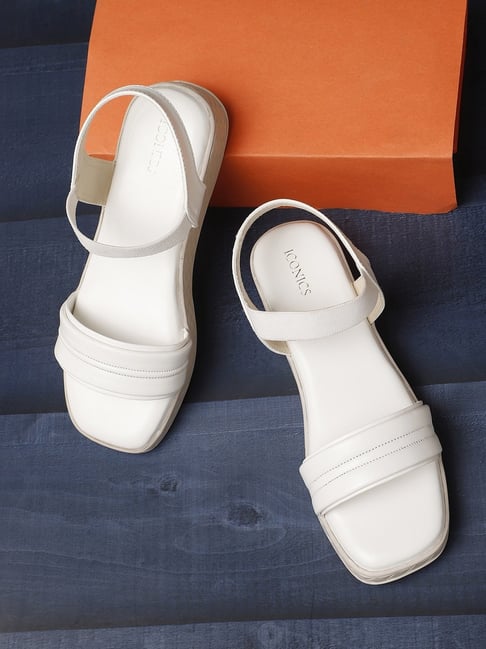 White drawstring lace casual shoe sandal | Womens shoe sandals online 2353WS