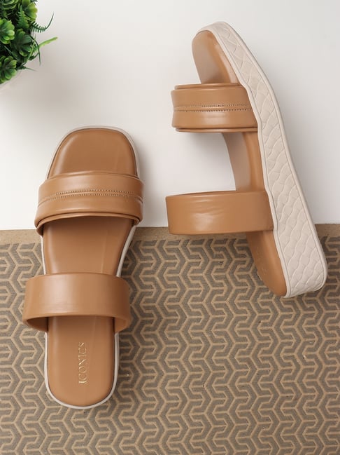 iconics women's camel casual wedges