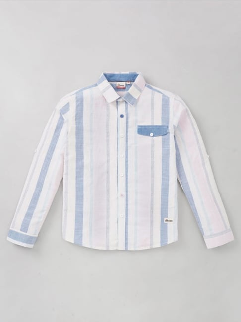 Edheads Kids Multicolor Cotton Striped Full Sleeves Shirt-picture-22