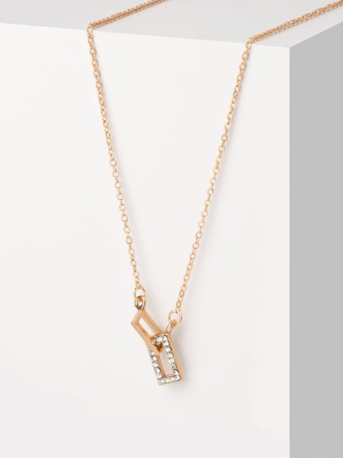 Gold plated charms necklace -