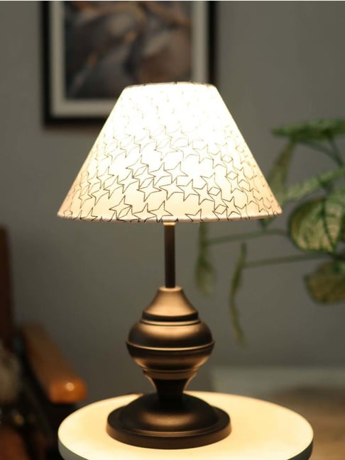 Homesake White Star White Metal Table Lamp with B22 Holder