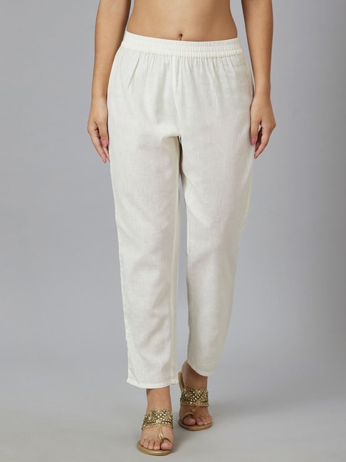 Buy Off White Pants for Women by ETHNIC CURRY Online  Ajiocom