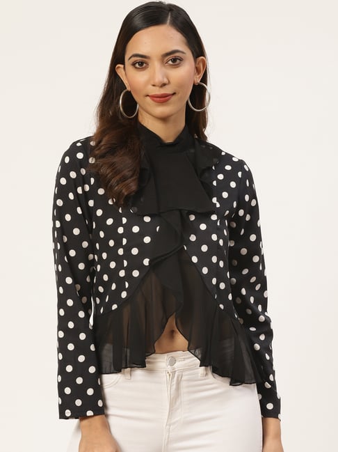 DODO & MOA Black Printed Top