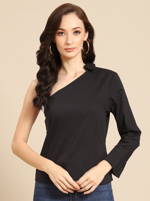 DODO & MOA Black Cotton Regular Fit Top-picture-11