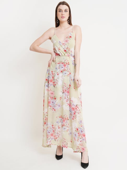 DODO & MOA Beige Printed Maxi Dress-picture-16