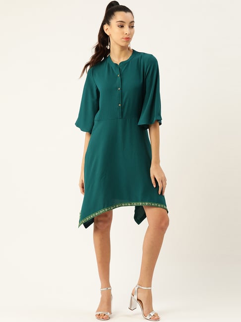 DODO & MOA Green A-Line Dress-picture-45