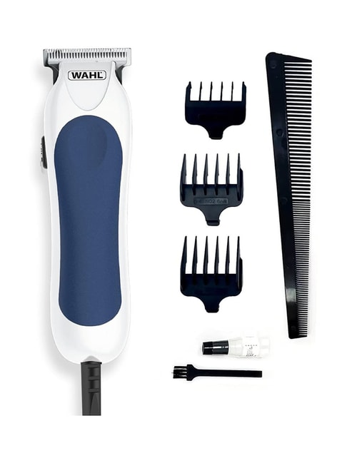 Wahl 09307-124 Mini T-pro Trimmer with Complete Hair Cutting Kits (White and Blue)