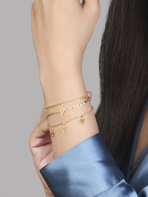 Buy YouBella Silver and Gold Base Metal Adjustable Bracelet Online At Best  Price @ Tata CLiQ
