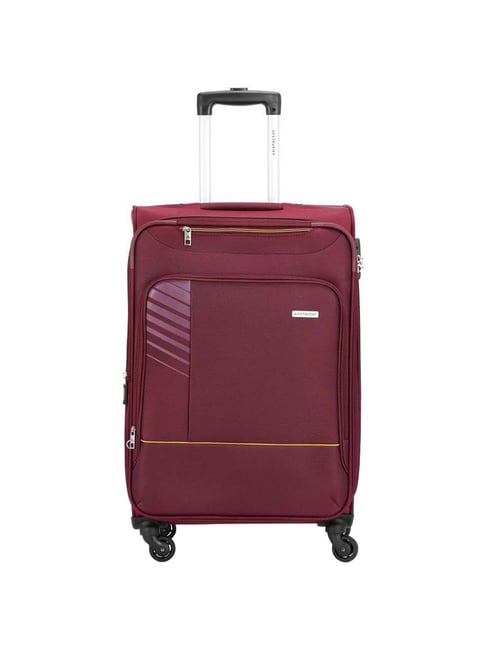 Buy Aristocrat Vitara Red Solid Soft Medium Trolley Bag cm
