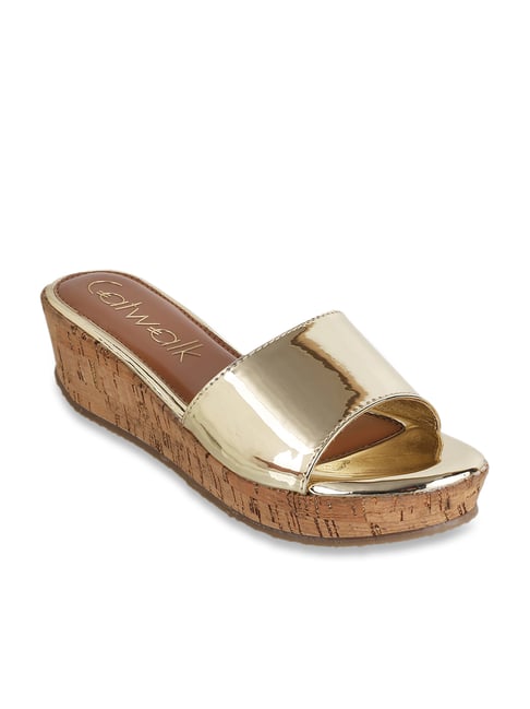 Catwalk gold sale wedges