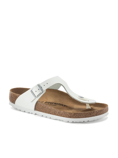 Birkenstock gizeh white online leather