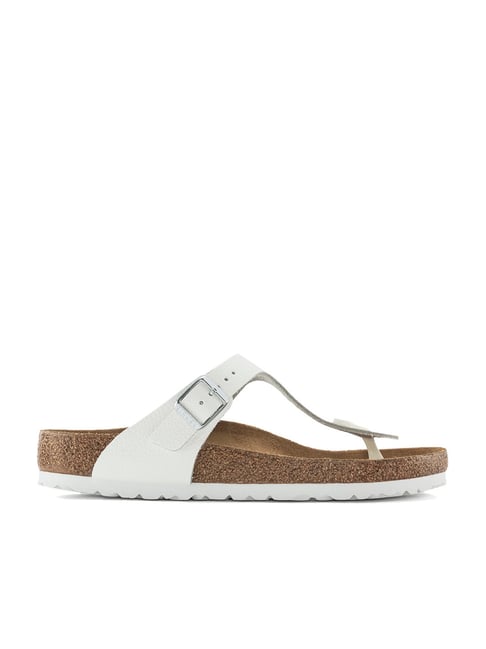 Birkenstock gizeh white discount leather