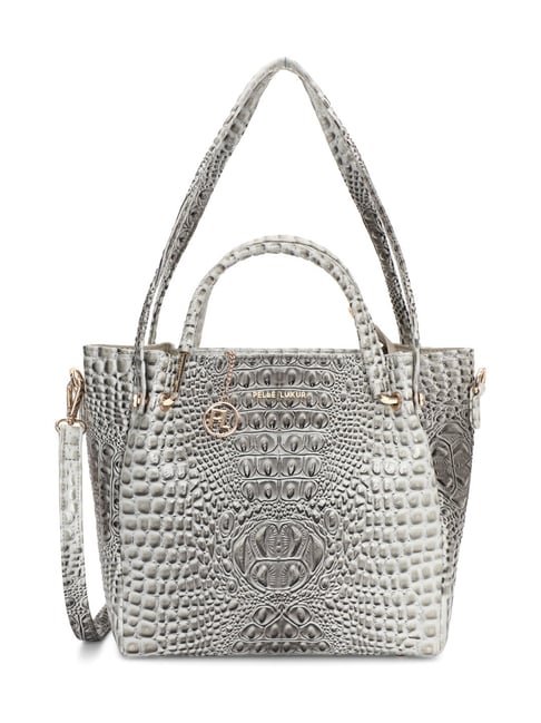 Buy Marina Galanti Grey Embellished Medium Satchel Handbag Online At Best  Price @ Tata CLiQ