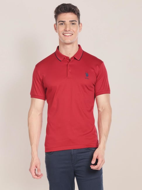 us polo red t shirts