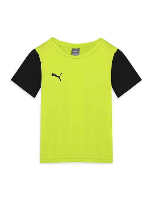 Puma Kids CR Teams III Green & Black Logo Tee