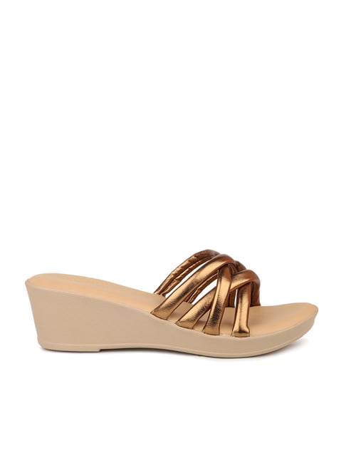 Inc.5 Women's Antique Gold Casual Wedges-picture-11