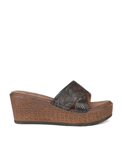 Inc.5 Women's Antique Gold Cross Strap Wedges-picture-21