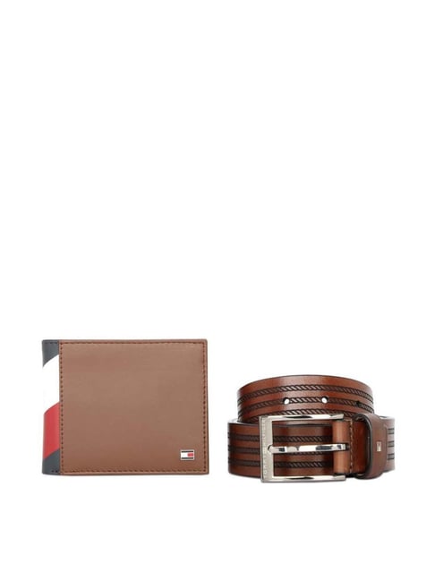 Tommy Hilfiger Cascais Brown Casual Bi-Fold Wallet with Belt Gift Set for  Men