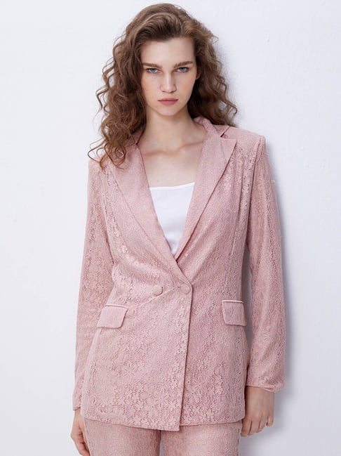 Pink 2025 lace blazer