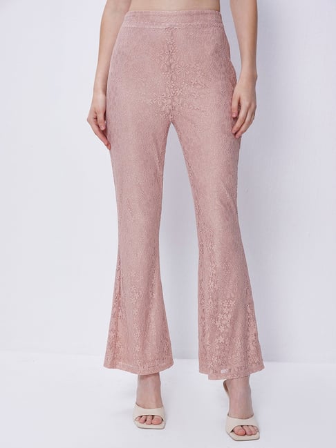 Buy Plus Size Nova Check Bootcut Formal Trousers Online For Women
