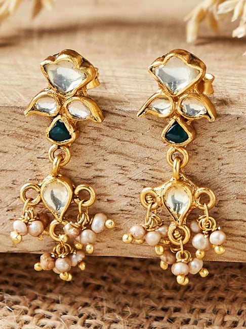 Buy Silver Gold Plated Bali Earrings for Women Online at Fabindia | 10707784