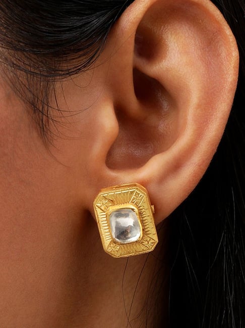 Buy Gold Plated Silver Jhumka Earrings for Women Online at Fabindia |  20049096