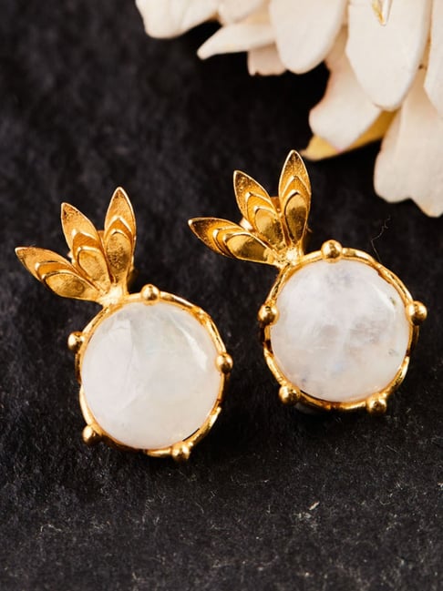 Buy Gold Plated Silver Stud Earrings for Women Online at Fabindia | 20021095