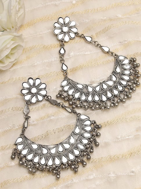 Oxidized Silver Earrings – AryaFashions