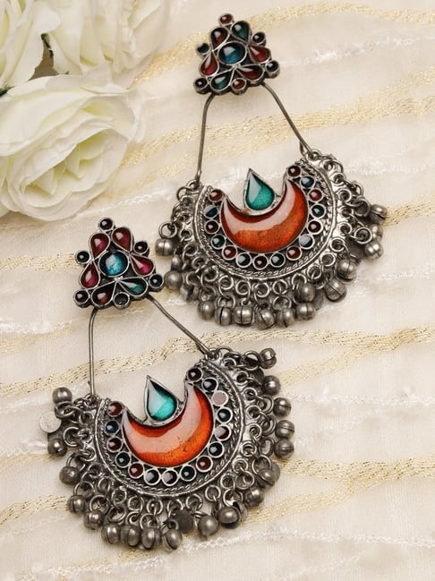 RIBHA AFGHANI DUAL TONE CHANDBALI EARRINGS – The Shopping Tree