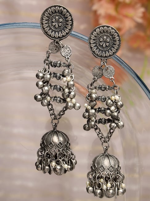 Shine Bright with Silver Jhumka Earrings: The Perfect Accessory for Wo –  Shree Sai Jewellers