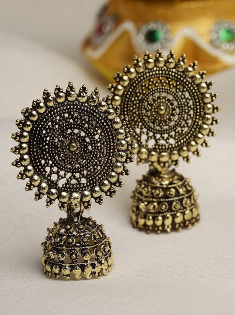 Buy online Women Gold Plated Jhumka from fashion jewellery for Women by  Ishin for ₹580 at 71% off | 2024 Limeroad.com