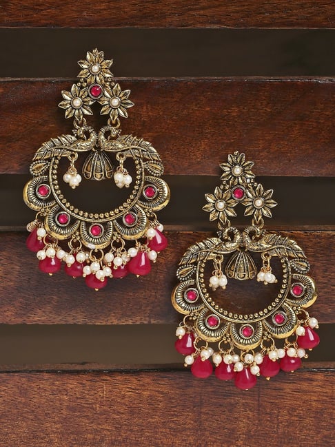 Antique Gold Finish Floral chandbali Earring GL-EA1036-85