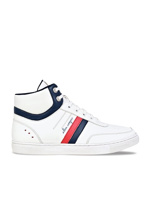 Allen Cooper Men's White Ankle High Sneakers-picture-11