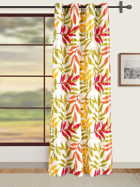 Swayam OMEGA Yellow & Red Polyester 180 TC 330 GSM Door Curtain