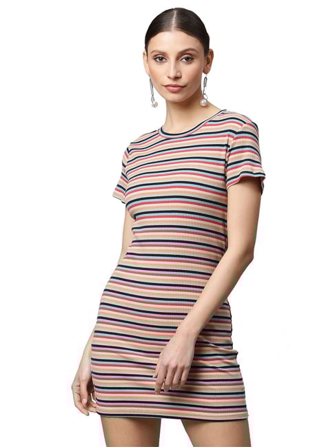 Global Republic Multicolor Striped Bodycon Dress