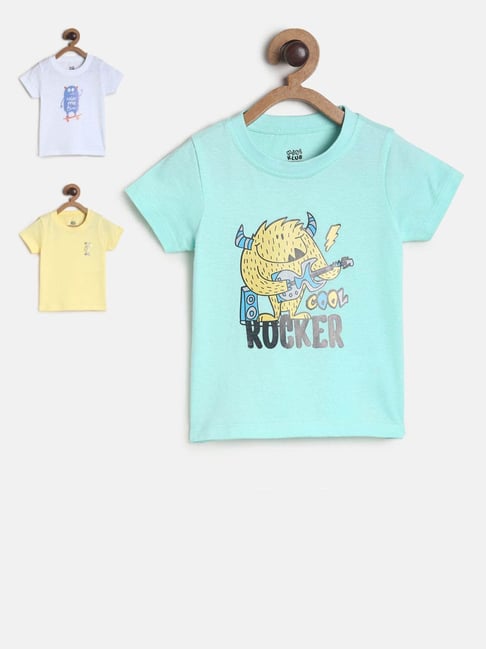 MINIKLUB Kids Multicolor Printed T-Shirt (Pack Of 3)-picture-21