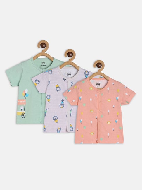 MINIKLUB Kids Multicolor Printed T-Shirt (Pack Of 3)-picture-34