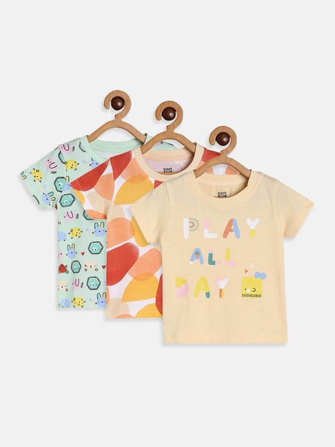 MINIKLUB Kids Multicolor Printed T-Shirt (Pack Of 3)-picture-18