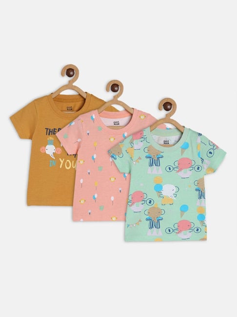 MINIKLUB Kids Multicolor Printed T-Shirt (Pack Of 3)-picture-13