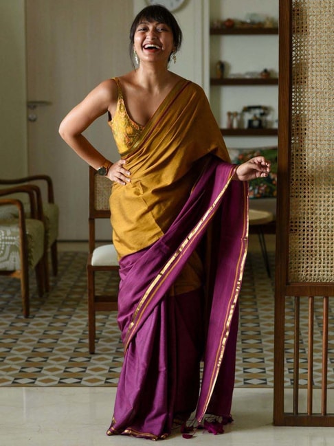 Buy Dusala Black Silk Kani Design Saree for Women Online @ Tata CLiQ Luxury