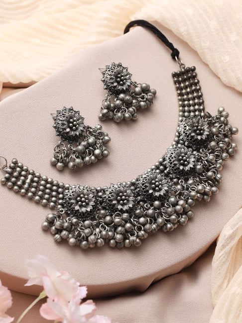 Shop Oxidised Jewellery Choker - 3 Necklace for 1500 – Phuljhadi